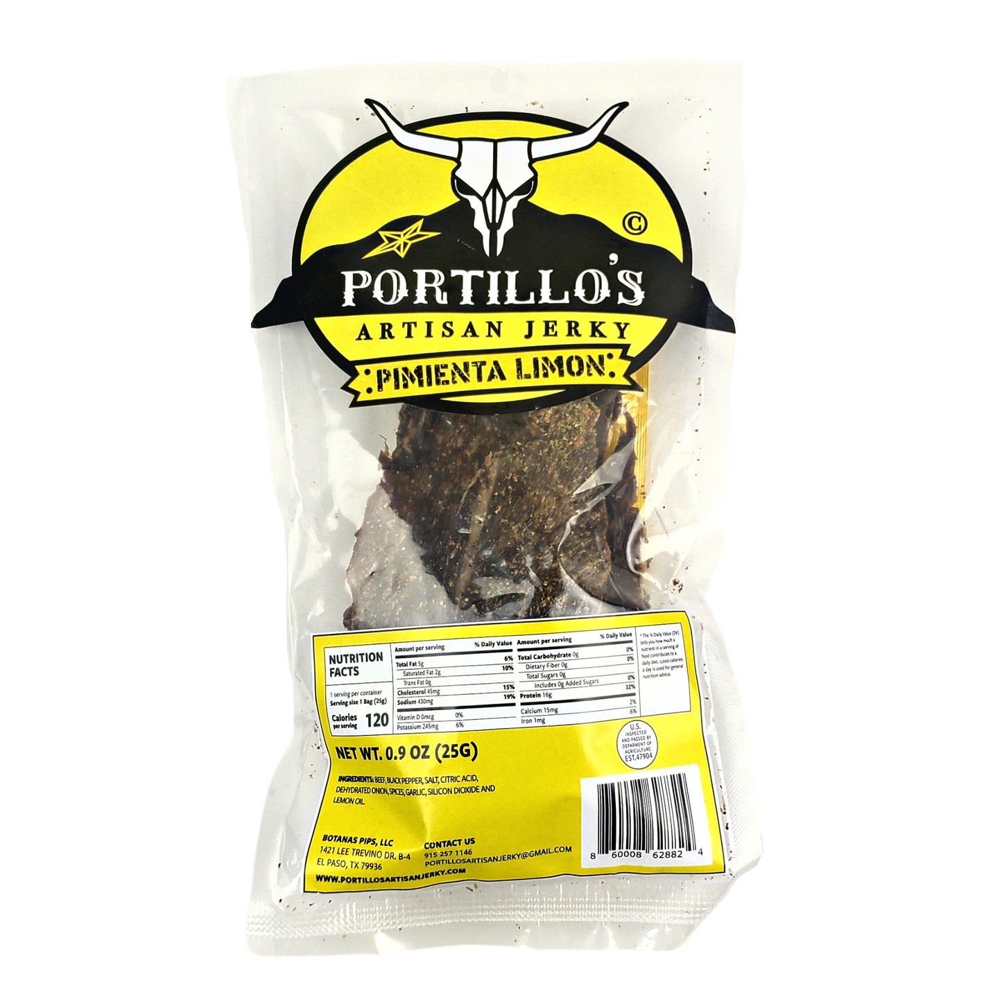 Jerky - Lemon Pepper .9oz-So El Paso