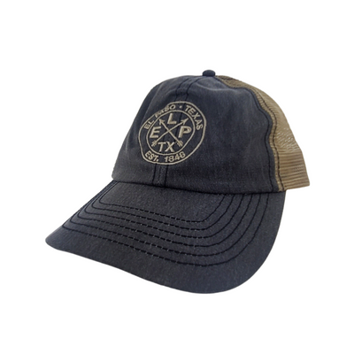 Hat - Grey with Arrows and Brown Mesh