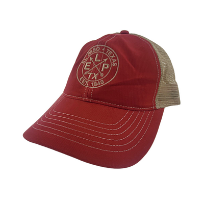 Hat - Red with Arrows and Brown Mesh