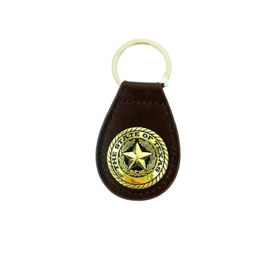 Keychain- Texas Seal Leather-Souvenir-So El Paso