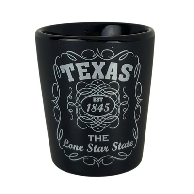 Shot Glass - Black Matte TX Est 1845-Souvenir-So El Paso