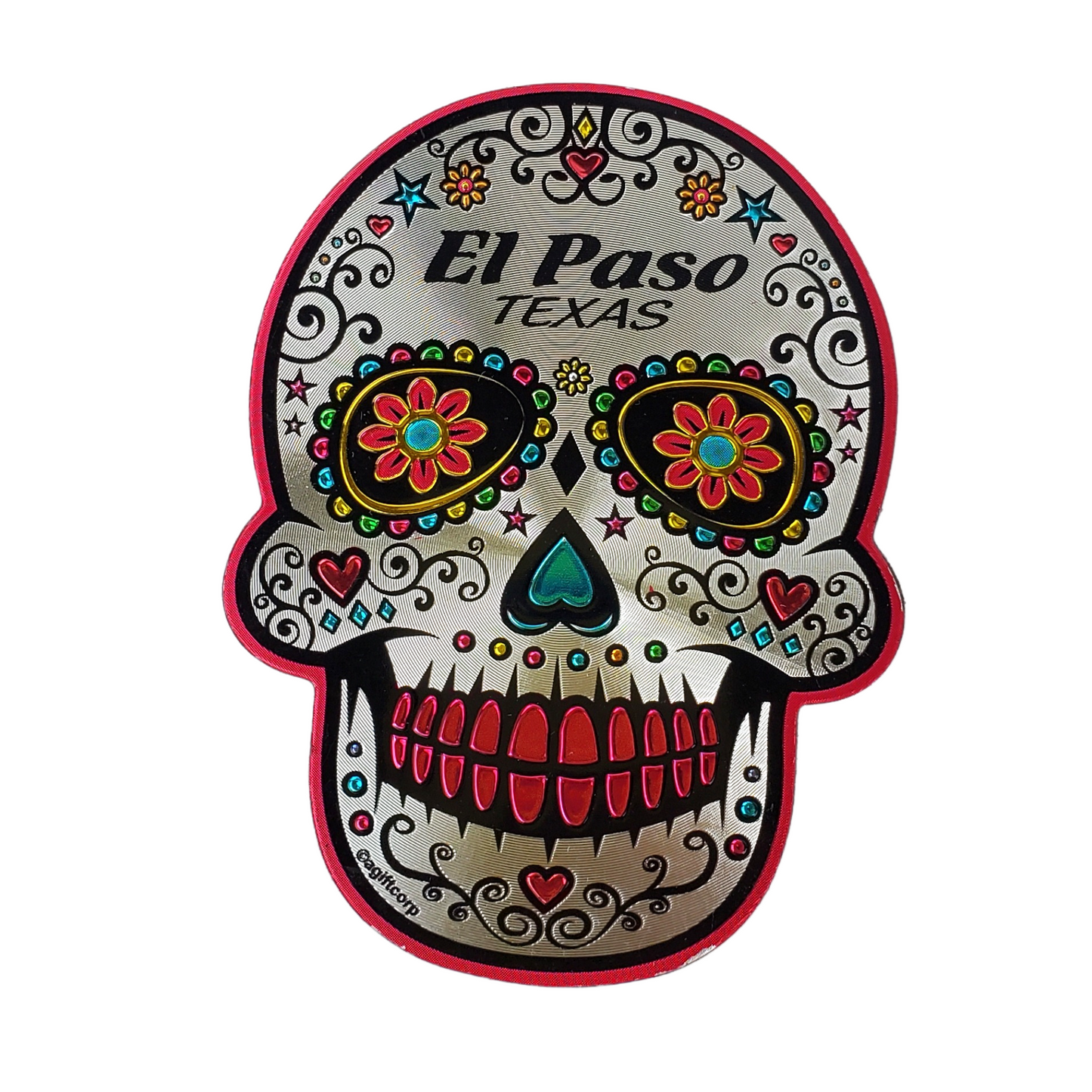 Sugar Skull Foil Magnet-So El Paso