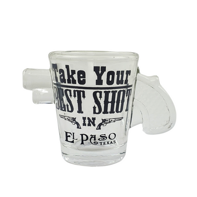 Shot Glass - Clear Pistol Take Your Best Shot-Souvenir-So El Paso