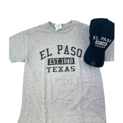 Combo (Youth) - Black Hat & Gray Shirt, Est EP-Apparel-So El Paso
